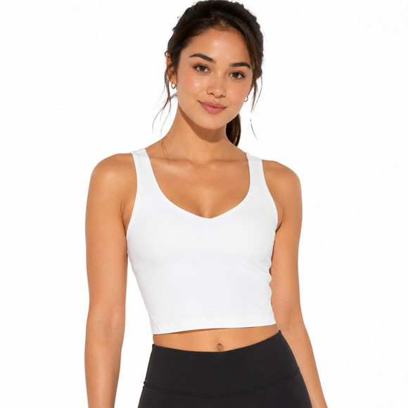 lululemon athletica Tops - Lululemon Align Tank Top Womens Size 8 White Cropped A/B Cup Yoga Athleisure NWT